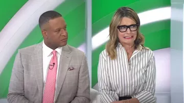 Fay Striped Shirt worn by Savannah Guthrie as seen in Today on July 17, 2025
