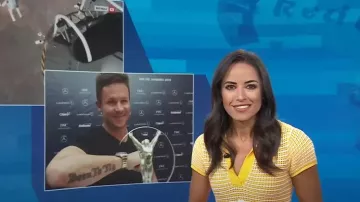 Derek Lam 10 Crosby x RTR Fringe Knit Dress portée par Kaylee Hartung comme on le voit dans Today le 18 juillet 2025