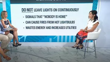 Ted Baker Tessey Tropical Culottes worn by Vicky Nguyen as seen in Today on July 18, 2025