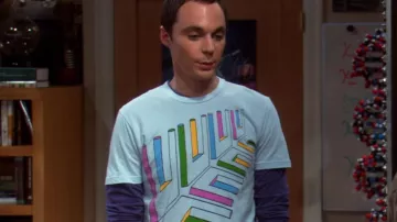 Colorful Impossible Figures Tritent T-Shirt worn by Sheldon Cooper (Jim Parsons) in The Big Bang Theory (S02E10)