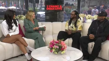 Mango Straight Linen-blend Pants worn by Jenna Bush Hager as seen in Today with Jenna & Friends on  July 18, 2025