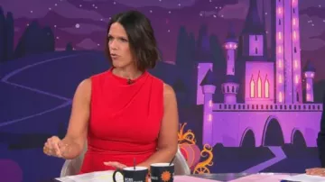 Combinaison Corrine Halo noir dans Wildfire portée par Dana Jacobson telle que vue dans CBS Mornings le 11 juillet 2025