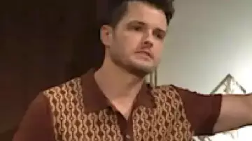 The Young And The Restless 2025 Kyle Abbott Geometric Knit Shirt of Kyle Abbott (Michael Mealor) in The Young and the Restless (S50)