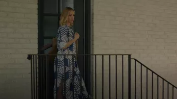 Maeve The Soren Long-Sleeve Shirt Dress worn by Sophie O’Neill (Brittany Snow) as seen in The Hunting Wives (S01E01)