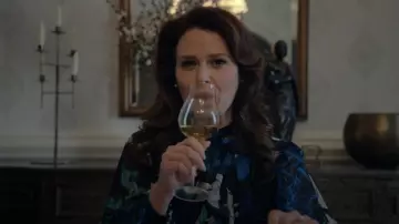 Diane Von Furstenburg Alea Floral-print Crepe Midi Shirt Dress worn by Jill (Katie Lowes) as seen in The Hunting Wives (S01E02)
