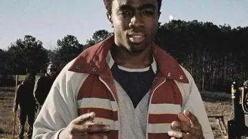 Stranger Things Caleb McLaughlin Bomber Jacket worn by Lucas Sinclair (Caleb McLaughlin) in Stranger Things (S05)