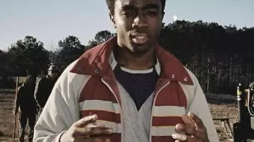 Stranger Things Caleb McLaughlin Bomber Jacket worn by Lucas Sinclair (Caleb McLaughlin) in Stranger Things (S05)