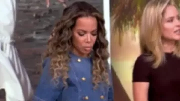 The View 2025 Sunny Hostin Denim Crop Jacket of Self - Co-Host (Sunny Hostin) in The View