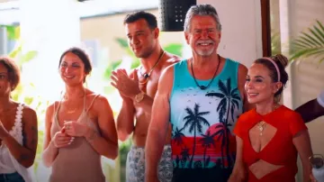 Uideazone Camiseta de playa para hombre sin mangas en Coconut Tree usada por Jack Lencioni como se ve en Bachelor in Paradise (S10E04)