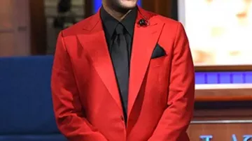 The Weeknd Red Jacket Suit