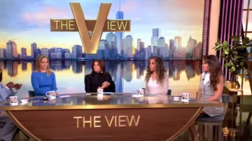 Ganni Summer Tweed Belted Minidress worn by Alyssa Farah Griffin as seen in The View on July 15, 2025