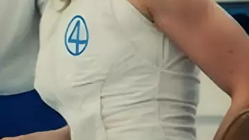 The Fantastic Four First Steps Vanessa Kirby White Vest of Sue Storm / The Invisible Woman (Vanessa Kirby) in The Fantastic Four: First Steps