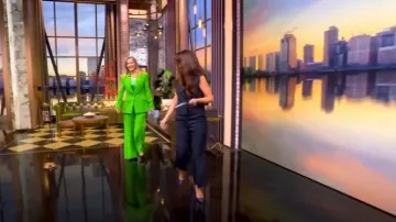 Manolo Blahnik Zapatos de tacón de cuero tartán usados por Alyssa Farah Griffin como se ve en The View el 17 de julio de 2025