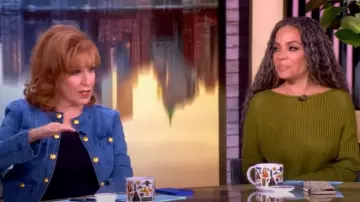 Theory Open-Knit Cotton Sweater worn by Sunny Hostin as seen in The View on July 22, 2025