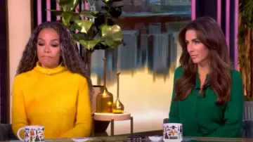 Gabriela Hearst Daina tie-dyed Cashmere Turtleneck Sweater worn by Sunny Hostin as seen in The View on July 23, 2025