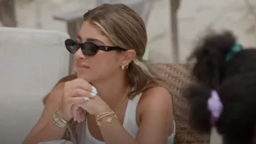 Lunettes de soleil Prada Black Oval portées par Gia Giudice vues dans Next Gen NYC (S01E08)