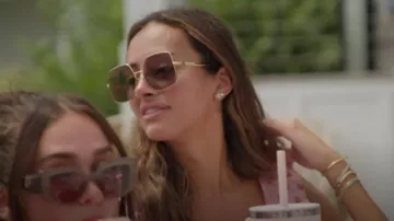 Lunettes de soleil Femme Celine Gold/Red 5.4/6-14-14.5 portées par Emira D’Spain comme on le voit dans Next Gen NYC (S01E08)