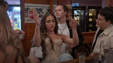 Agent Provocateur Beige Mercy Corset worn by Ariana Biermann as seen in Next Gen NYC (S01E08)