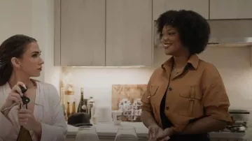 Max Mara Agiate Cropped Utility Shirt worn by Riley Burruss as seen in Next Gen NYC (S01E08)