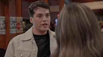 Asos Design Cord Western Jacket in Gray worn by Brooks Marks as seen in Next Gen NYC (S01E08)
