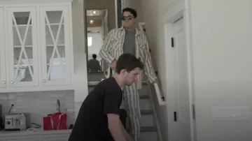 Blue Sky Inn Checked Bouclé Trousers worn by Brooks Marks as seen in Next Gen NYC (S01E08)