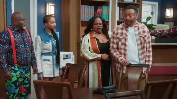 City Chic Norah Print Dress worn by Cora (Tamela Mann) as seen in Tyler Perry's Assisted Living (S06E08)