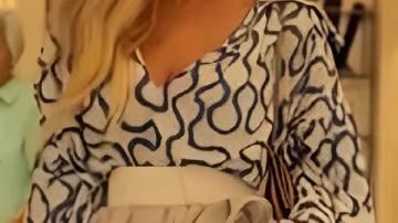 And Just Like That S3 Carrie Bradshaw Swirl Print Shirt Dress of Carrie Bradshaw (Sarah Jessica Parker) in And Just Like That… (S03E12)