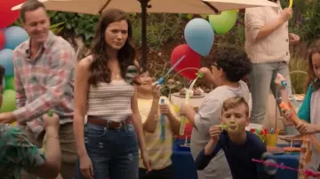 Frame Striped Sweater Tank Top worn by Ashley as seen in 9-1-1: Lone Star (S05E09)