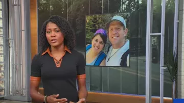 Eliza J Fausse Robe chemise garnie de similicuir portée par Janai Norman comme on le voit dans Good Morning America le 28 juillet 2025