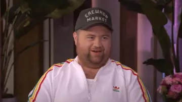Adidas Jamaican Colourway Jacket worn by Paul Walter Hauser as seen in LIVE with Kelly and Mark on July 28, 2025