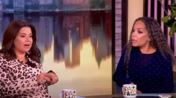 Rabanne Wool Studded Maxi Dress worn by Sunny Hostin as seen in The View on  July 25, 2025