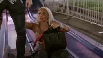 Christian Louboutin Black Paloma Patent Studded Spike Handbag worn by Darcey Silva as seen in 90 Day Fiancé: Happily Ever After? (S09E01)