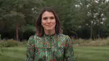 Ba&Sh Hippy Floral-Print Crepe Blouse worn by Molly Hunter as seen in Today on July 24, 2025