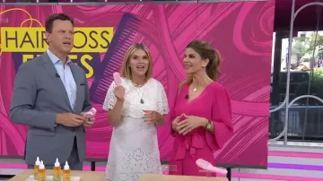 Robe plissée ceinturée Milly Liv portée par Dendy Engelman comme on le voit dans Today with Jenna & Friends le 25 juillet 2025