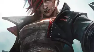 Arcane Vi Black Cropped Leather Jacket worn by Vi (Hailee Steinfeld) in Arcane (S02)