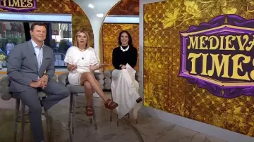 Solid & Striped x Sofia Richie Grainge The Soglio Dress worn by Donna Farizan as seen in Today with Jenna & Friends on July 25, 2025