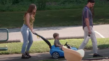 Nasty Gal Faux Leather Triple Strap Platform Sandals worn by Kara Leona as seen in 90 Day Fiancé: Happily Ever After? (S09E03)