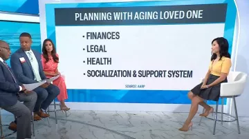 Club Monaco Brocade Mini Skirt worn by Vicky Nguyen as seen in Today on  July 28, 2025