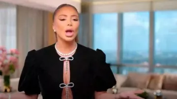 Mini robe à fleurs David Koma portée par Lisa Hochstein comme on le voit dans The Real Housewives of Miami (S07E08)