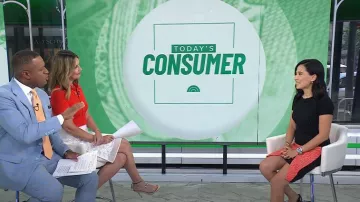 Ted Baker Contrast Asymmetric Skirt worn by Vicky Nguyen as seen in Today on  July 29, 2025