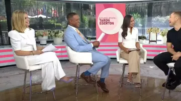 Combinaison noire Halo Ara Bow à manches bouffantes portée par Jill Martin, comme on le voit dans Today le 29 juillet 2025