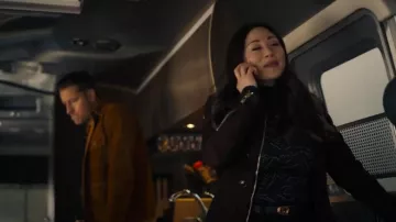 White House Black Market Lace Turtleneck worn by Reenie Greene (Fiona Rene) as seen in Tracker (S02E19)