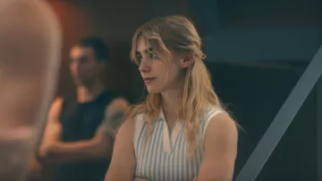 Sandro Cropped Striped Jumper worn by Amaia Olaberria (Clara Galle) as seen in Olympo (S01E04)