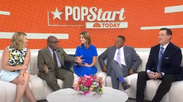 Oscar de la Renta Lemon Print Sleeveless Shift Dress worn by Jenna Bush Hager as seen in Today on July 30, 2025