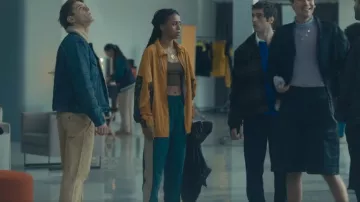 Tommy Jeans Co Ord Varsity Sport Pantalones de chándal usados por Zoe Moral (Nira Osahia) como se ve en Olympo (S01E06)