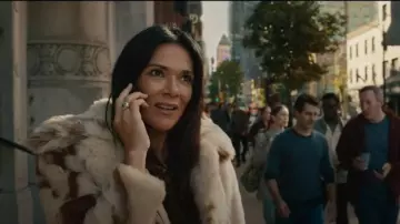 Victoria Beckham Faux fur coat worn by Teen Lottie Matthews (Courtney Eaton) as seen in Yellowjackets (S03E04)