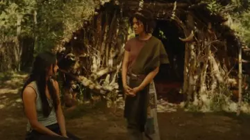 Free Peolpe Baby Tee worn by Teen Taissa Turner (Jasmin Savoy Brown) as seen in Yellowjackets (S03E04)