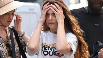 Katie Holmes Happy Hours White T-Shirt