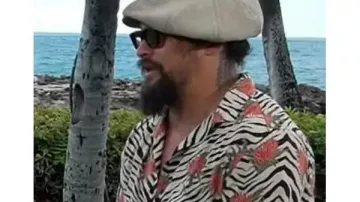 Chemise à imprimé zèbre floral Today Show Jason Momoa