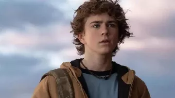 Percy Jackson Veste en coton marron de Percy Jackson (Walker Scobell) dans Percy Jackson et les Olympiens (S01E08)